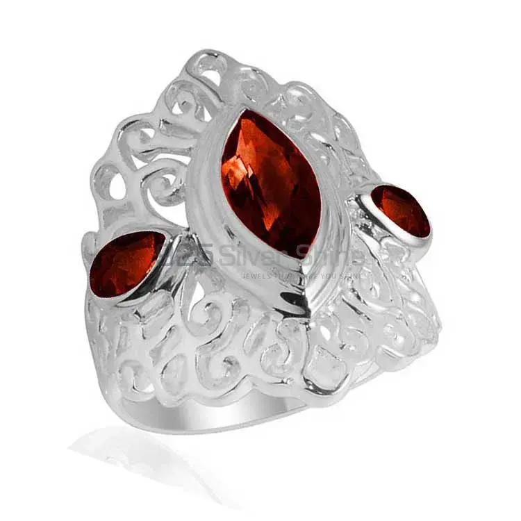 Genuine Garnet Gemstone Rings In 925 Sterling Silver Jewelry 925SR2097_1