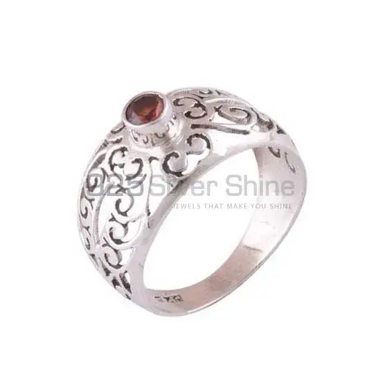 Garnet Sterling Silver Filigree Design Rings Jewelry 925SR3973_1