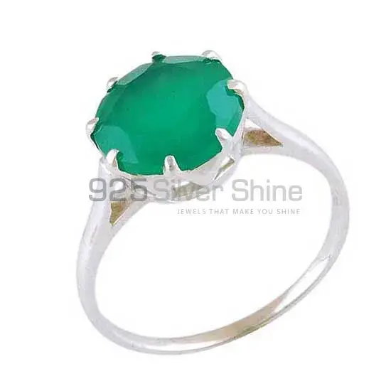 Genuine Green Onyx Gemstone Rings In 925 Sterling Silver Jewelry 925SR3897_0