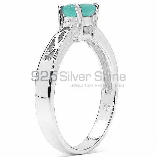 Genuine Green Onyx Gemstone Rings In Solid 925 Silver 925SR3109_1