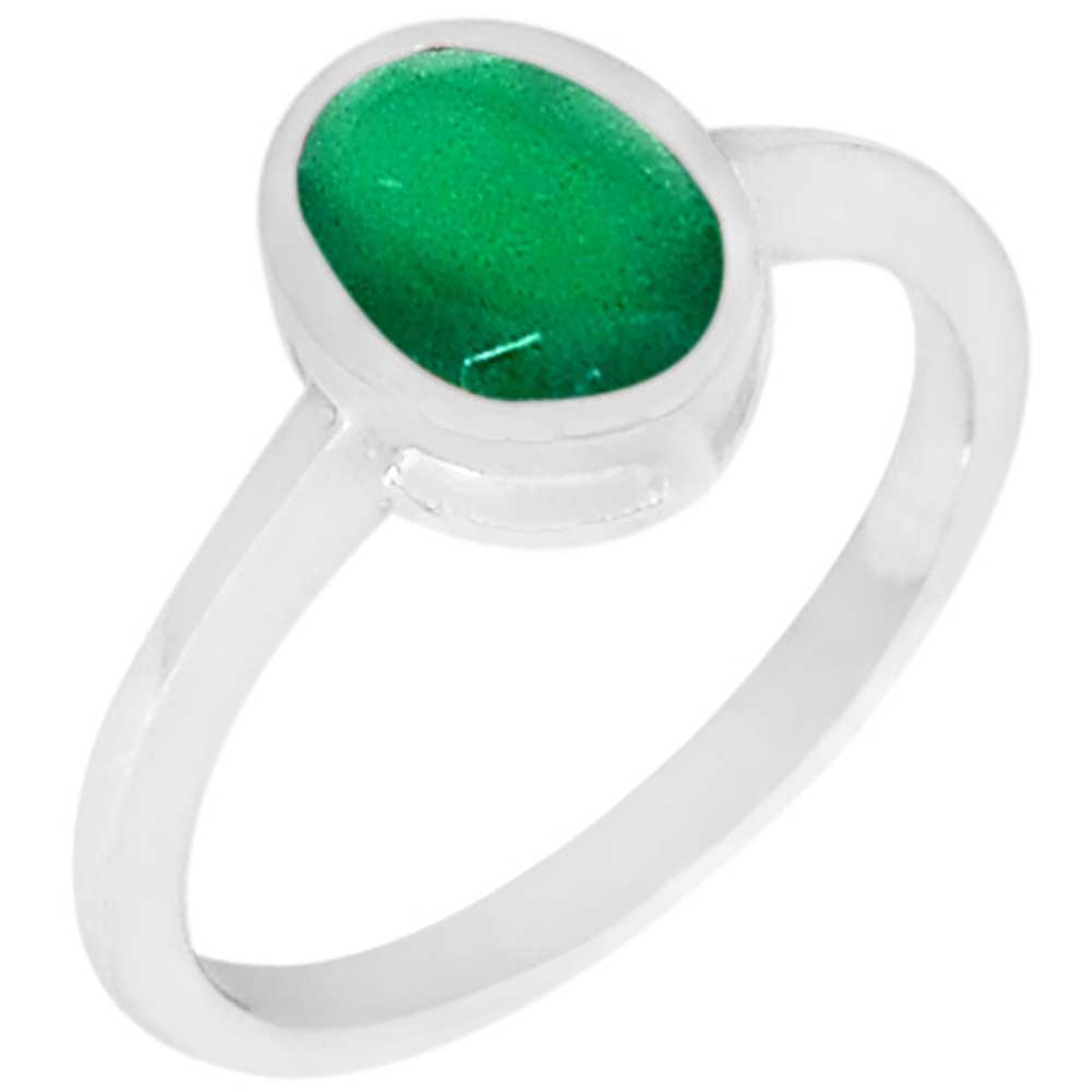 Genuine Green Onyx Gemstone Rings In Solid 925 Silver 925SR928_0