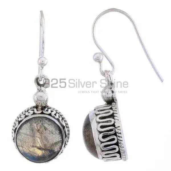 Genuine Labradorite Gemstone Earrings In 925 Sterling Silver Jewelry 925SE1203_1