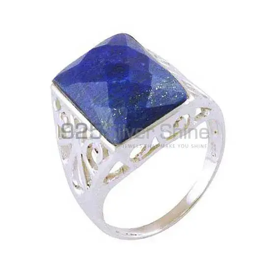 Genuine Lapis Lazuli Gemstone Rings In 925 Sterling Silver 925SR3595_1