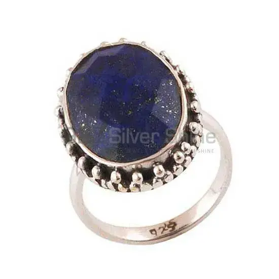 Genuine Lapis Lazuli Gemstone Rings In 925 Sterling Silver 925SR4025_1
