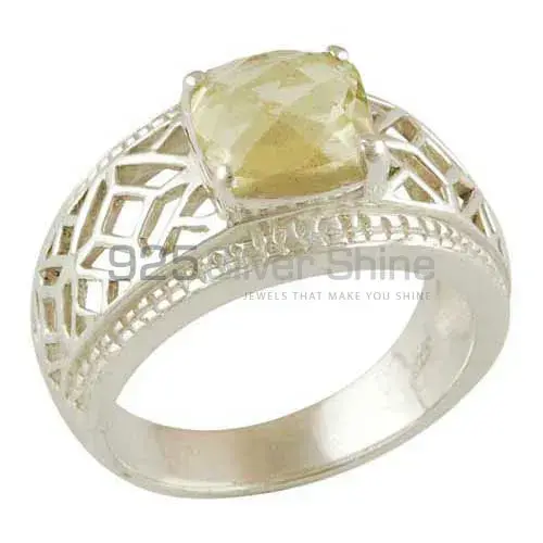 Genuine Lemon Quartz Gemstone Rings In Fine 925 Sterling Silver 925SR3443_1
