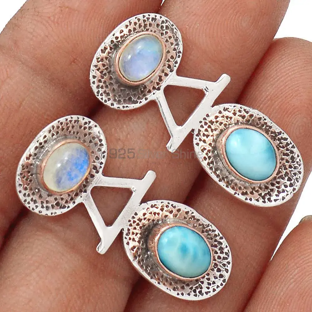 Genuine Multi Gemstone Earrings In 925 Sterling Silver Jewelry 925SE2134_1