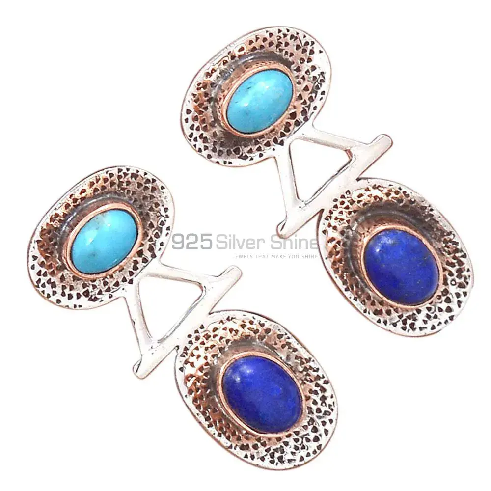 Genuine Multi Gemstone Earrings In 925 Sterling Silver Jewelry 925SE2131_2