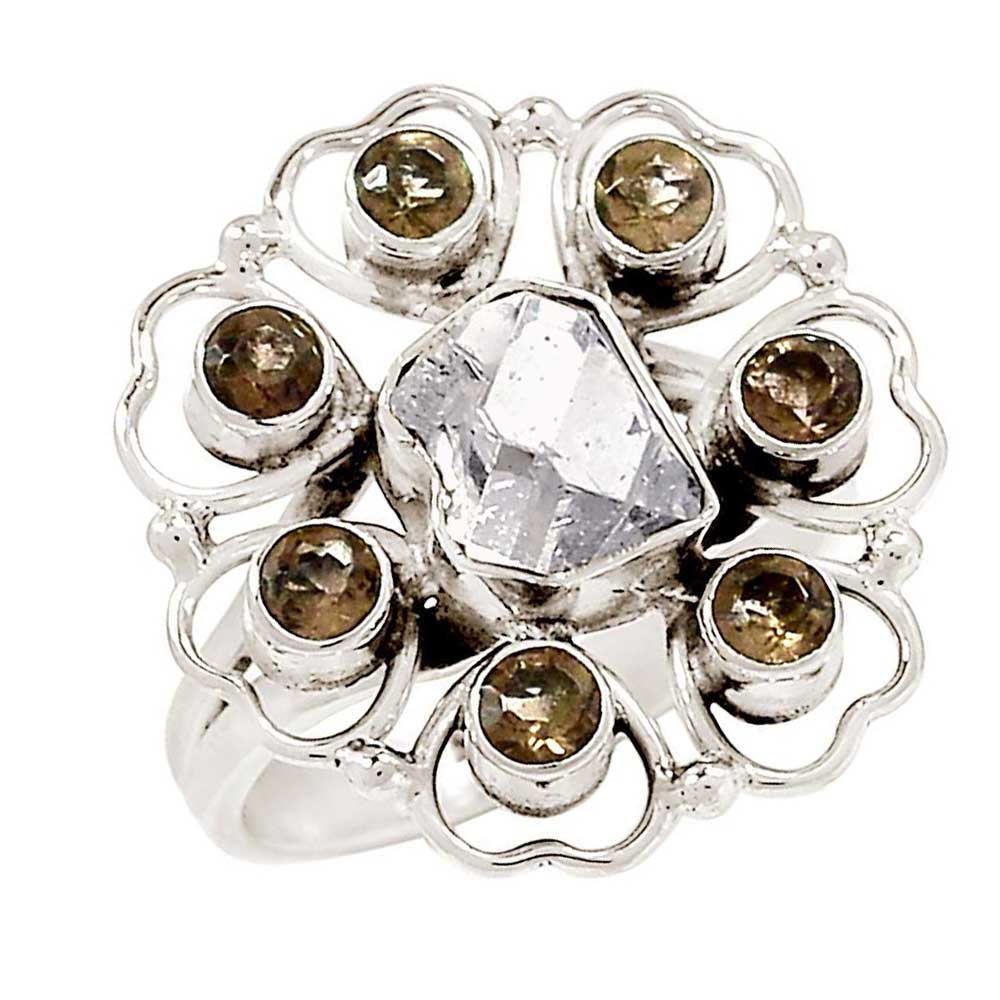 Genuine Multi Gemstone Rings In 925 Sterling Silver Jewelry 925SR1034_1