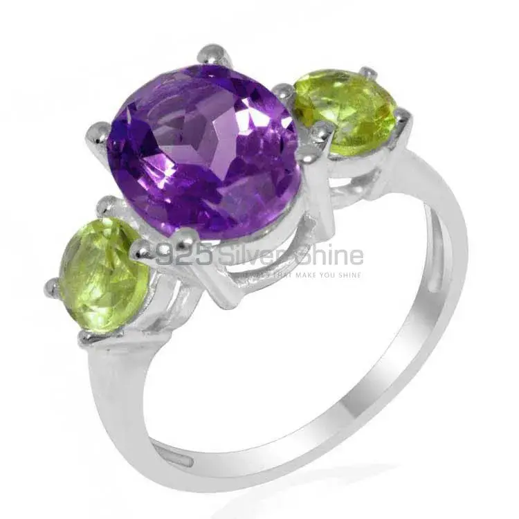Genuine Multi Gemstone Rings In 925 Sterling Silver Jewelry 925SR1401_1