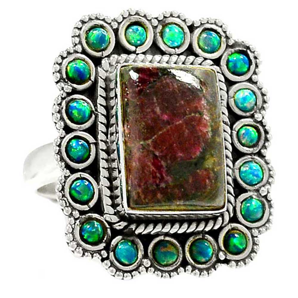 Genuine Multi Gemstone Rings In 925 Sterling Silver Jewelry 925SR1031_0