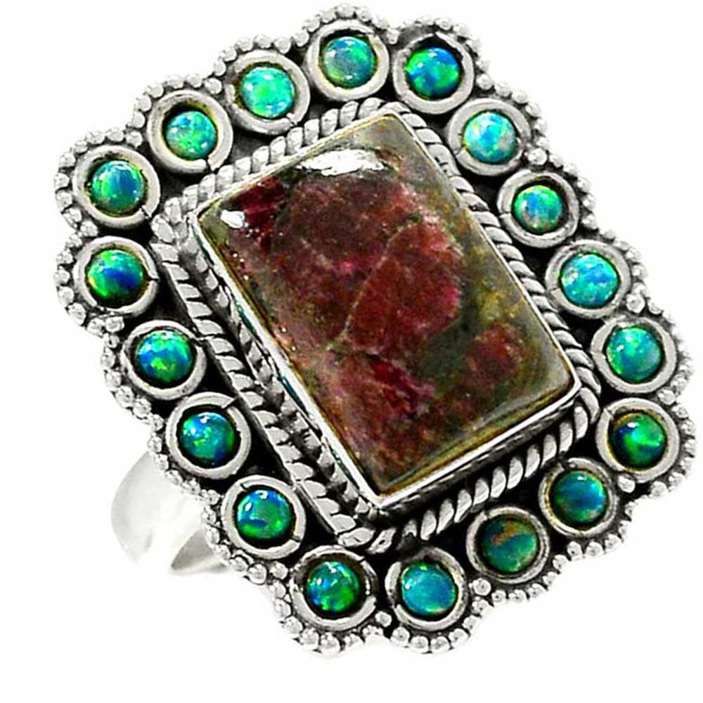 Genuine Multi Gemstone Rings In 925 Sterling Silver Jewelry 925SR1031_1
