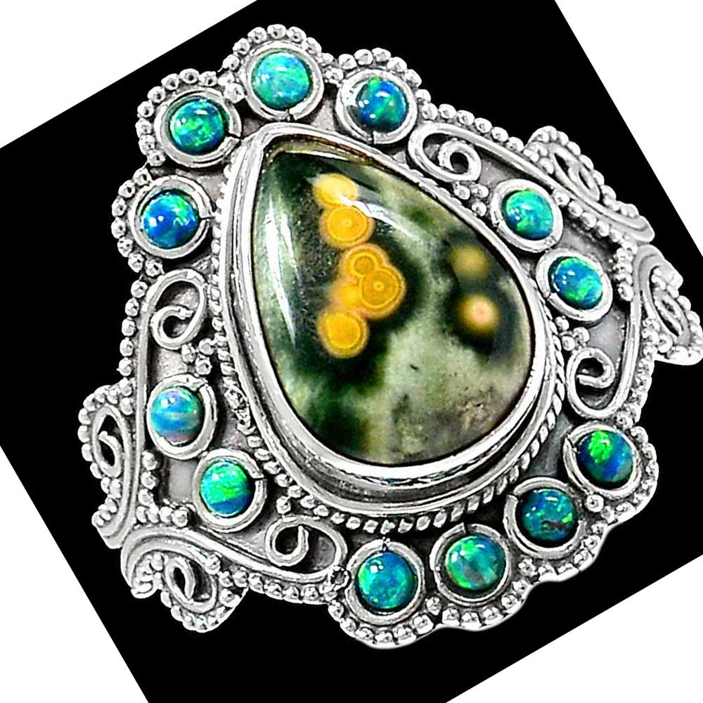 Genuine Multi Stone Gemstone Rings In 925 Sterling Silver Jewelry 925SR1028_1
