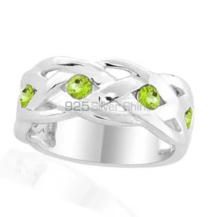 Genuine Peridot Gemstone Rings In Solid 925 Silver 925SR1994_1