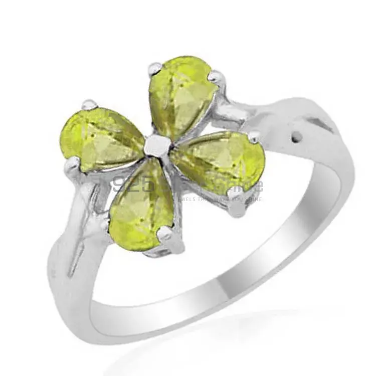 Genuine Peridot Gemstone Rings In 925 Sterling Silver Jewelry 925SR1793_0