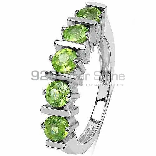 Genuine Peridot Gemstone Rings In 925 Sterling Silver Jewelry 925SR3051_2