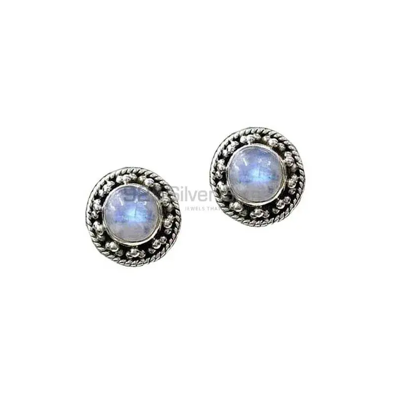 Genuine Rainbow Moonstone Earrings In 925 Sterling Silver Jewelry 925SE1282_1