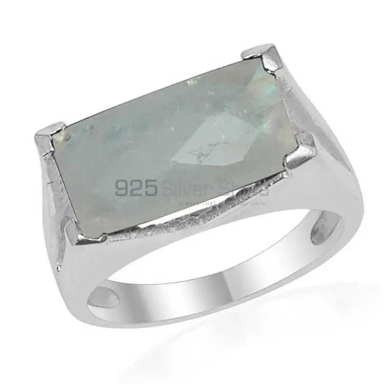 Genuine Rainbow Moonstone Rings In 925 Sterling Silver 925SR1529_1