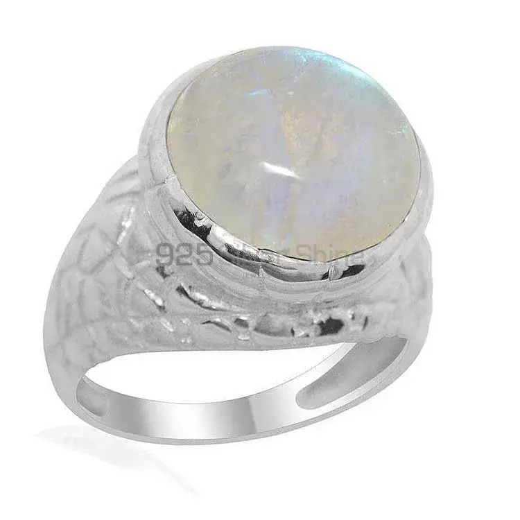 Genuine Rainbow Moonstone Rings In 925 Sterling Silver Jewelry 925SR2173_0