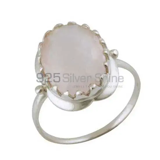 Genuine Rose Quartz Gemstone Rings In 925 Sterling Silver Jewelry 925SR3391_1