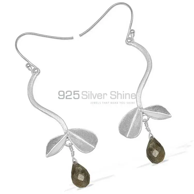 Genuine Smoky Quartz Gemstone Earrings In 925 Sterling Silver Jewelry 925SE732_1