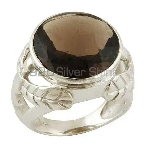 Genuine Smoky Quartz Gemstone Rings In 925 Sterling Silver Jewelry 925SR3546_0