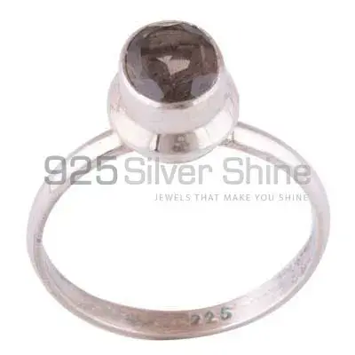 Genuine Smoky Quartz Gemstone Rings In Solid 925 Silver 925SR3440_0