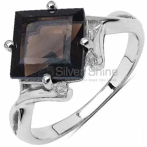 Genuine Smoky Quartz Gemstone Rings In 925 Sterling Silver Jewelry 925SR3382_0