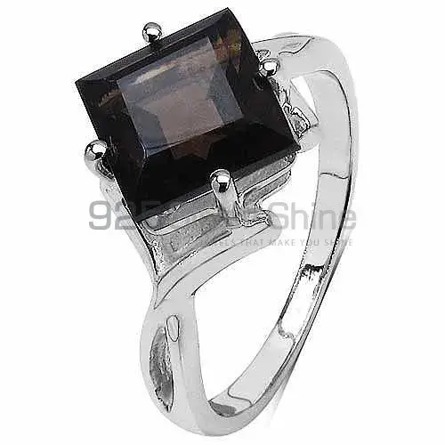 Genuine Smoky Quartz Gemstone Rings In 925 Sterling Silver Jewelry 925SR3382_2