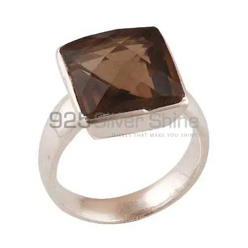 Genuine Smoky Quartz Gemstone Rings In 925 Sterling Silver Jewelry 925SR3461_0