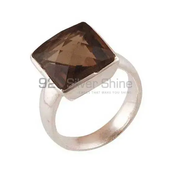 Genuine Smoky Quartz Gemstone Rings In 925 Sterling Silver Jewelry 925SR3461_1