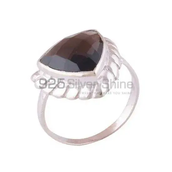 Genuine Smoky Quartz Gemstone Rings In 925 Sterling Silver Jewelry 925SR3970_1