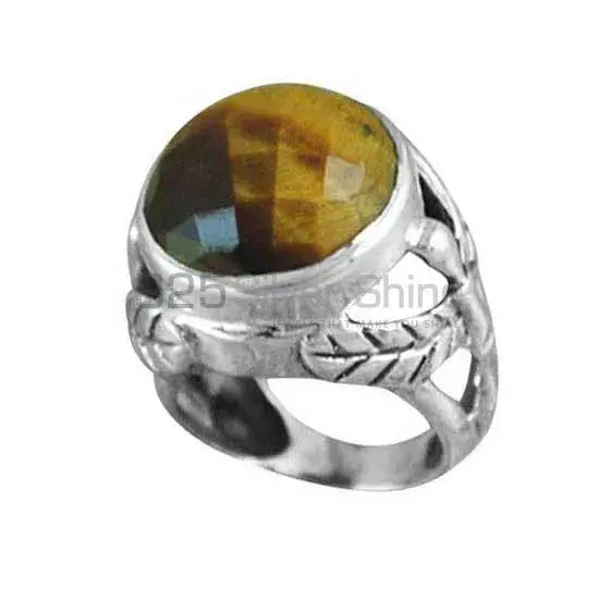 Genuine Tiger's Eye Gemstone Rings In 925 Sterling Silver Jewelry 925SR3540_0