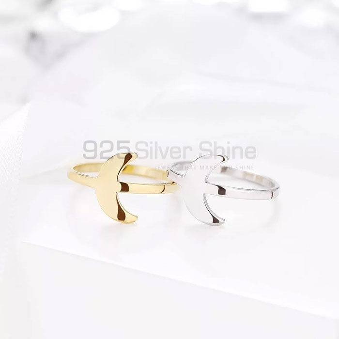 Handmade Crescent Moon Ring In 925 Sterling Silver MOMP401_2
