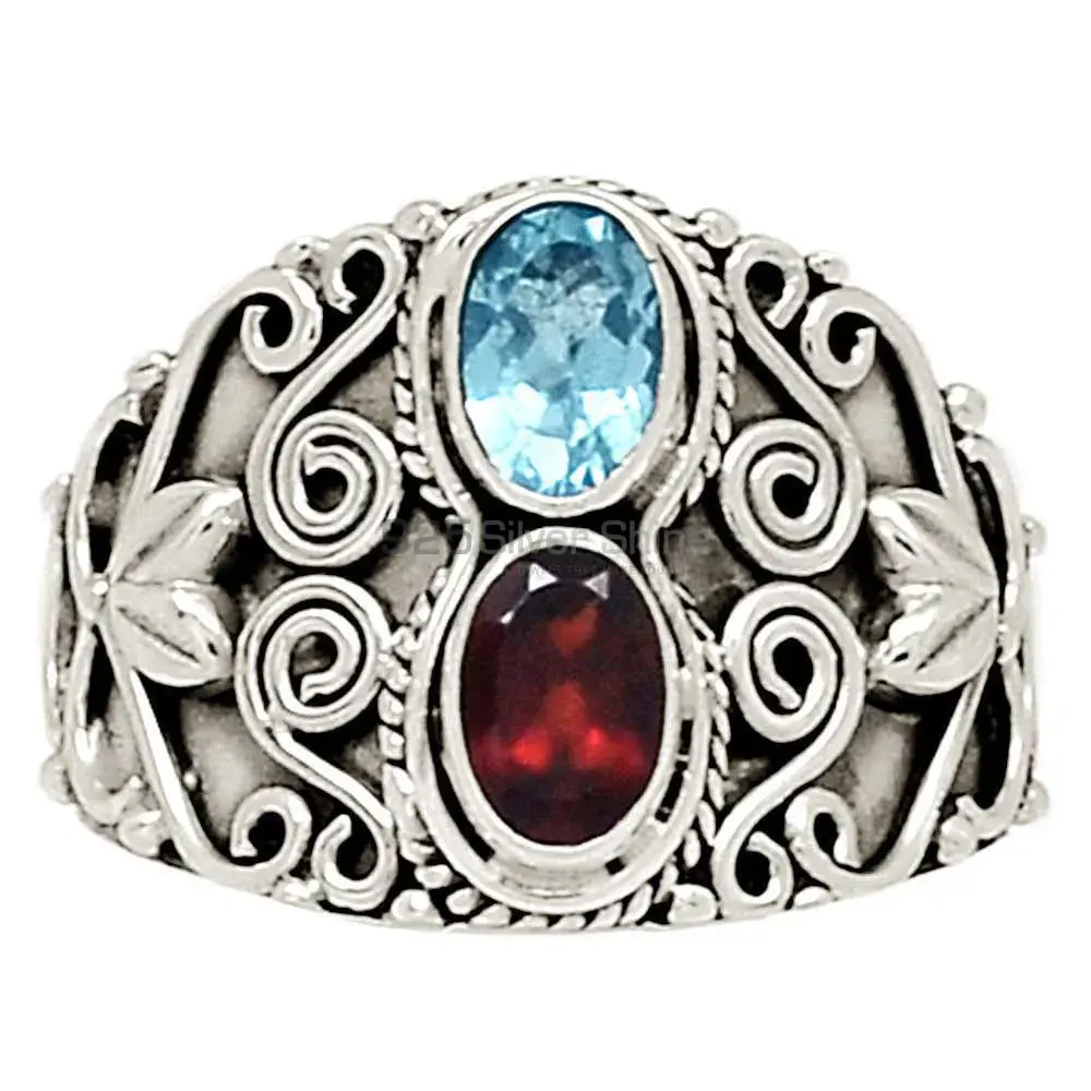 Handmade Fine Work Multi Stone Rings 925SR2228_1