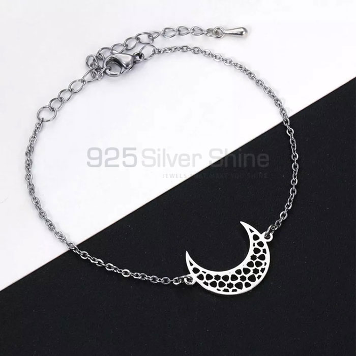 Handmade Sterling Silver Moon Minimalist Bracelet MOMB375_1