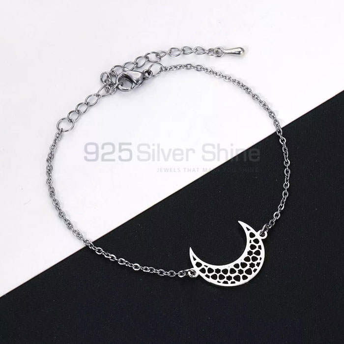 Handmade Sterling Silver Moon Minimalist Bracelet MOMB375_3