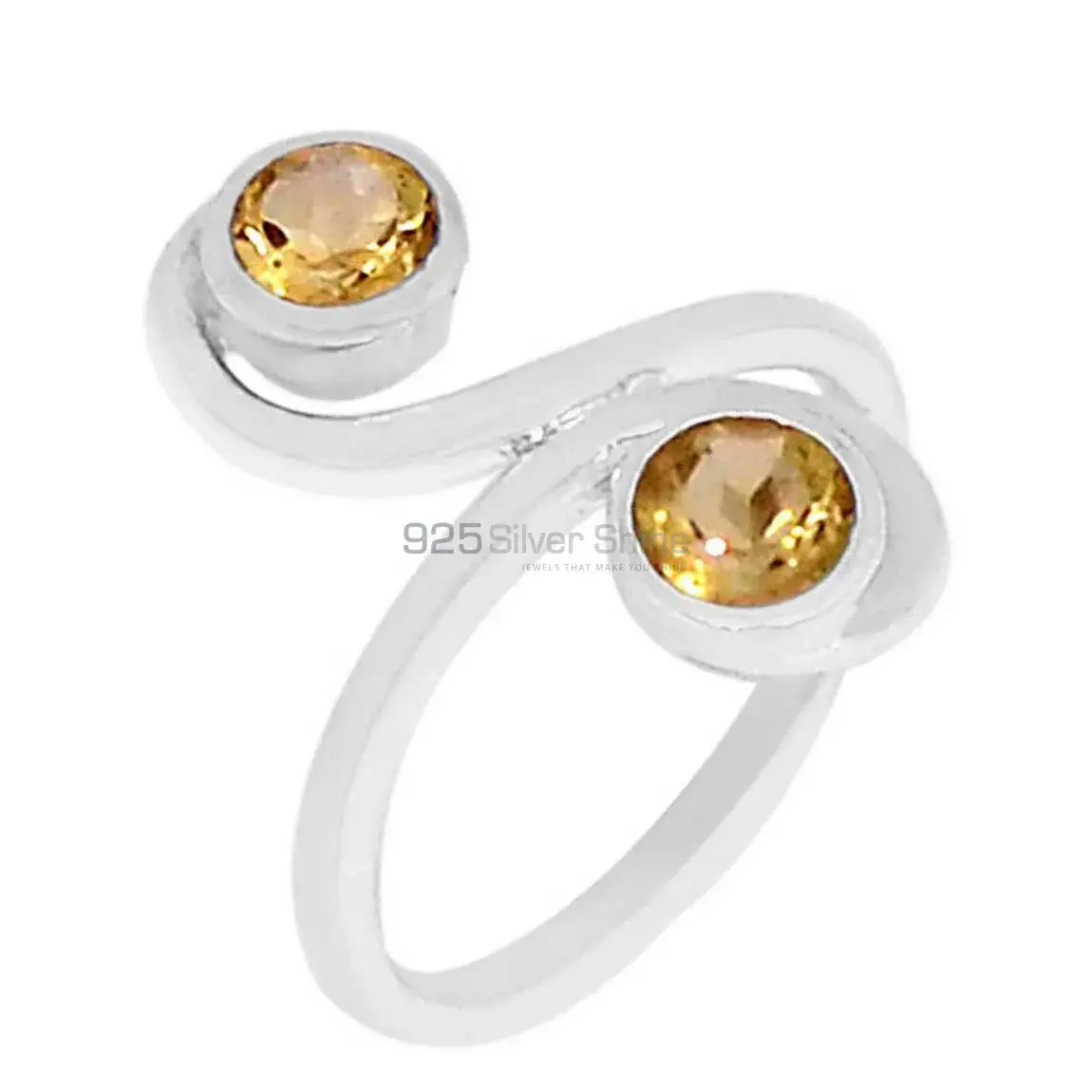 Handmade Sterling Silver Citrine Gemstone  Rings 925SR2308_1