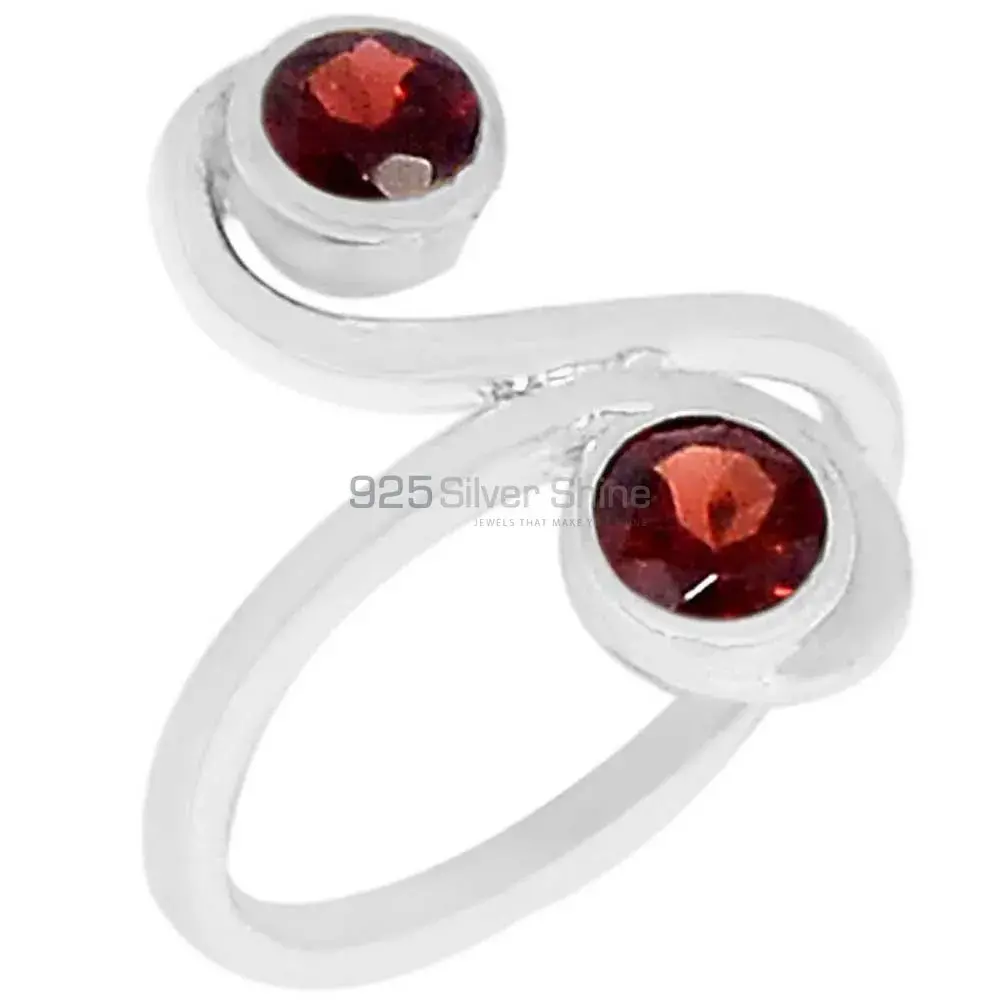 Handmade Sterling Silver Garnet Gemstone Rings Jewelry 925SR2309_1