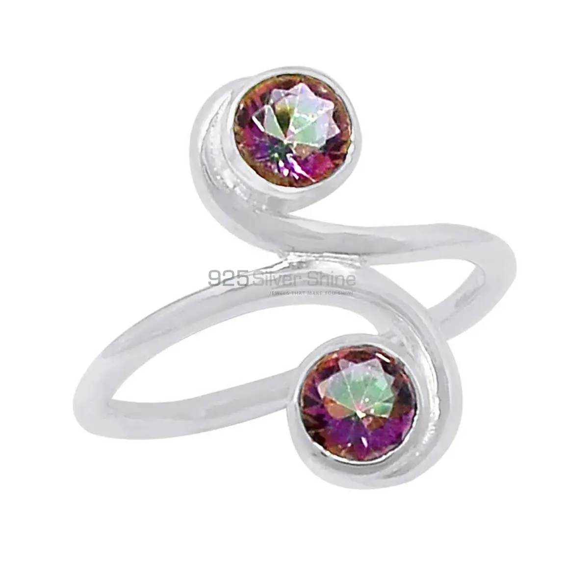 Handmade Sterling Silver Mystic Topaz Gemstone Ring Jewelry 925SR2311_1