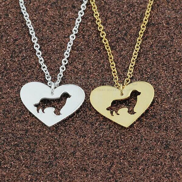 Heart Pit Bull Necklace, Animal Minimalist Necklace In 925 Sterling Silver AMN108_0