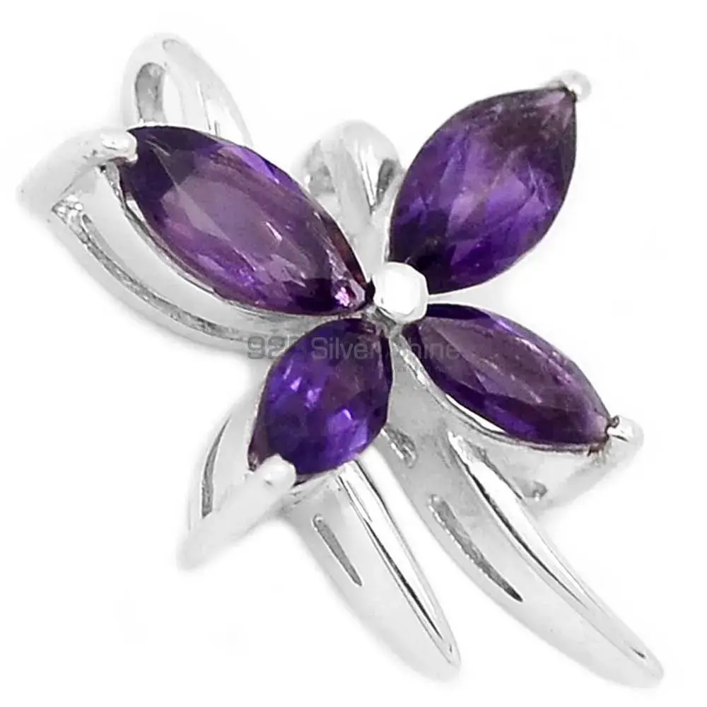 925 Fine Silver Pendants In Amethyst Gemstone Jewelry 925SP223-2_2