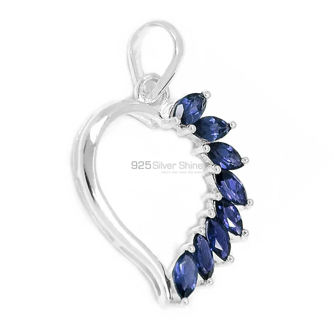 925 Fine Silver Pendants In Iolite Gemstone Jewelry 925SSP304-3_1