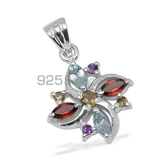 925 Fine Silver Pendants In Multi Gemstone Jewelry 925SP1380_0