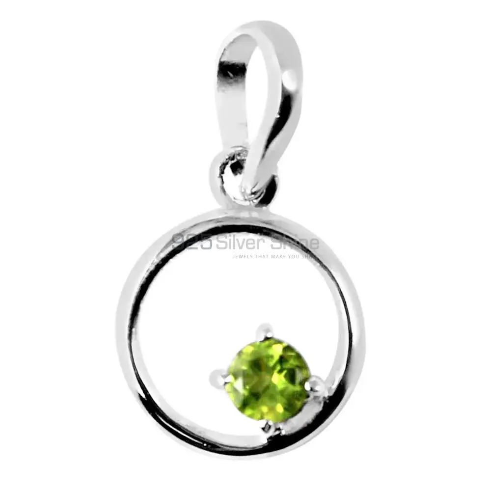 925 Fine Silver Pendants In Peridot Gemstone Jewelry 925SP247-5_1