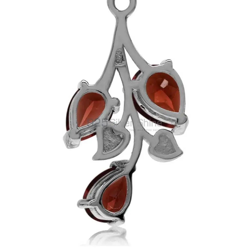 925 Solid Silver Pendants In Garnet Gemstone Jewelry 925SP03_1