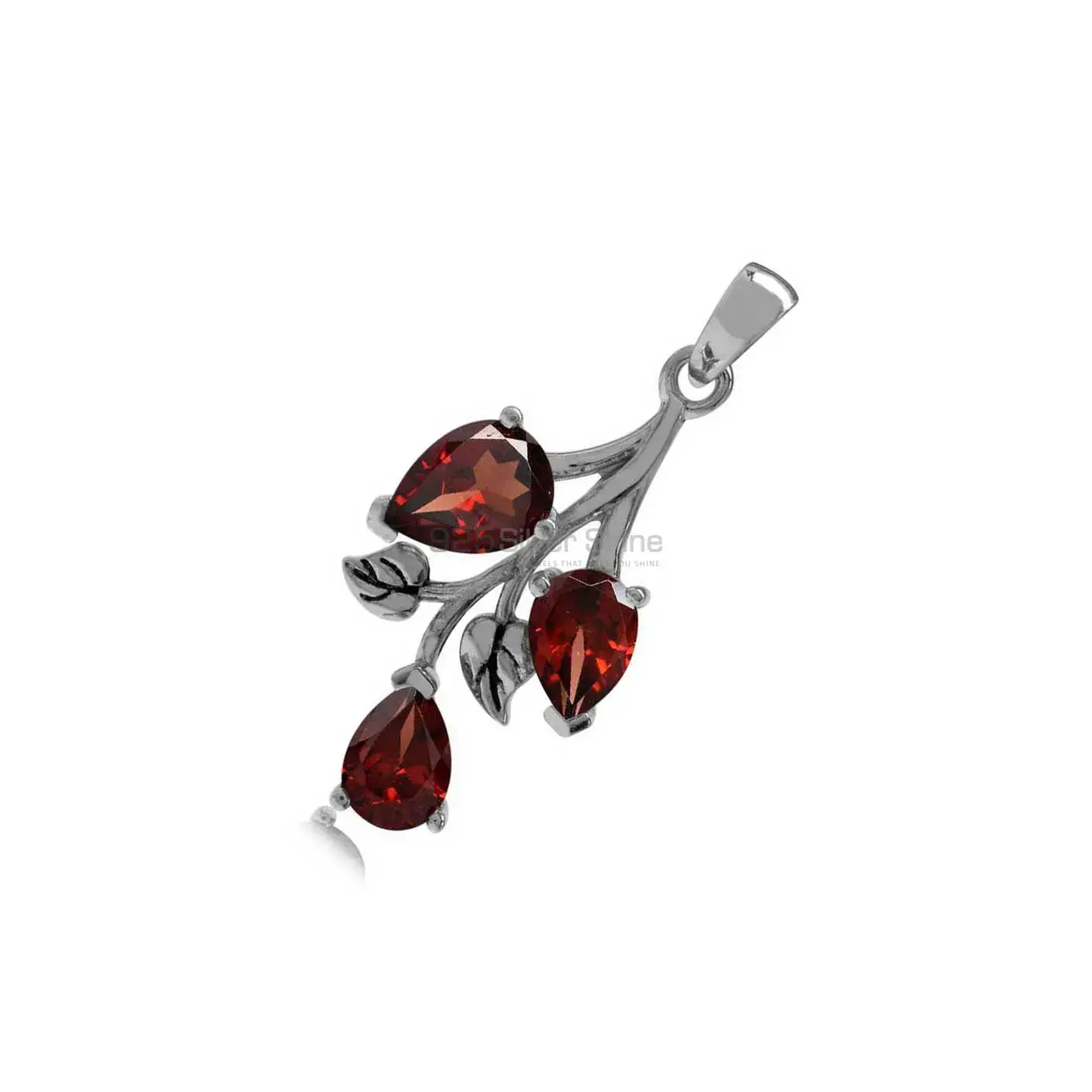 925 Solid Silver Pendants In Garnet Gemstone Jewelry 925SP03_2