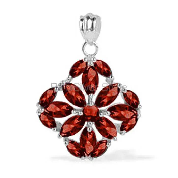 925 Solid Silver Pendants In Garnet Gemstone Jewelry 925SP1624