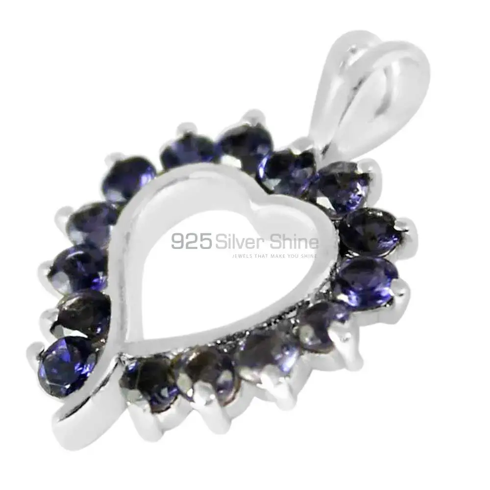 925 Solid Silver Pendants In Iolite Gemstone Jewelry 925SP238-6_1