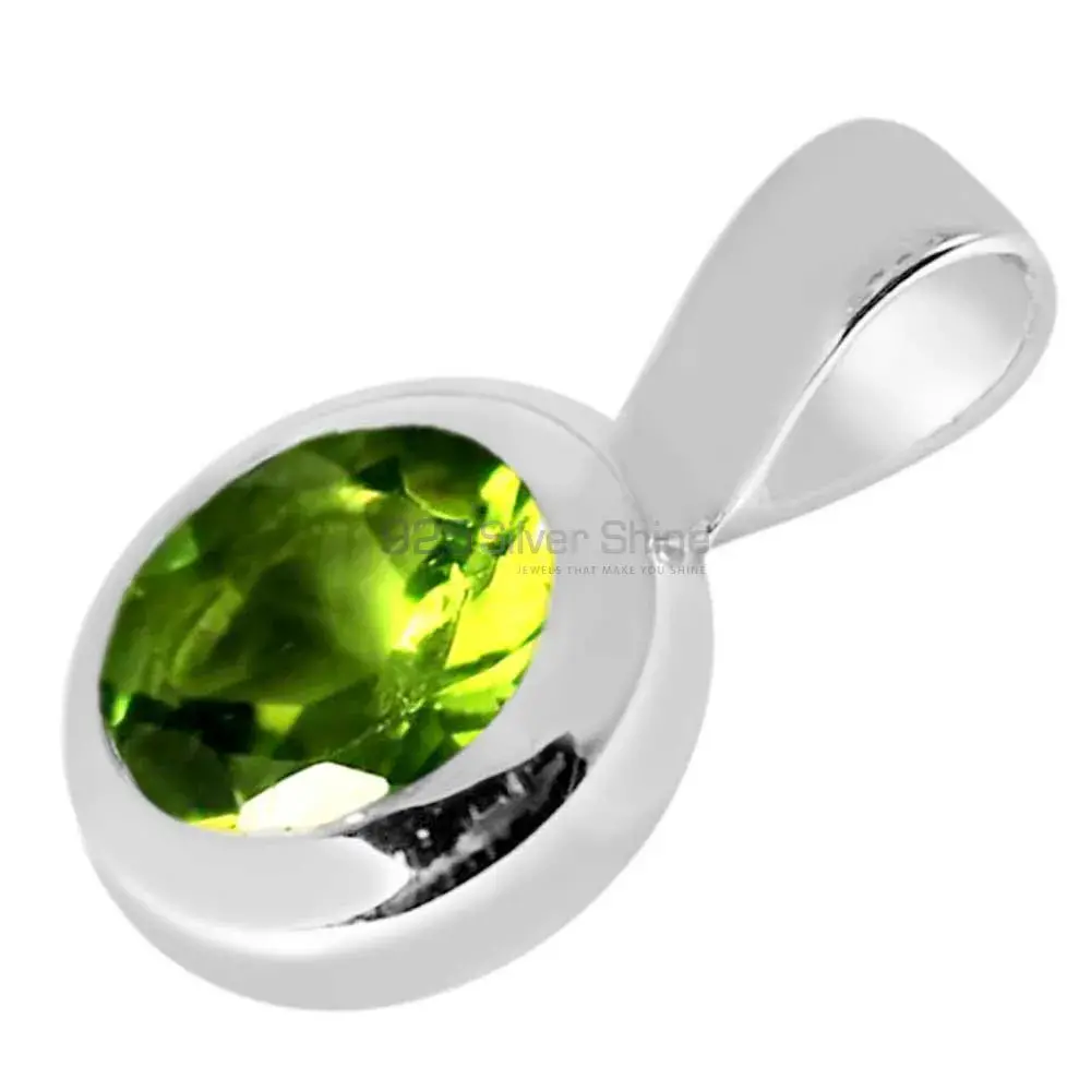 925 Solid Silver Pendants In Peridot Gemstone Jewelry 925SP262-2_1