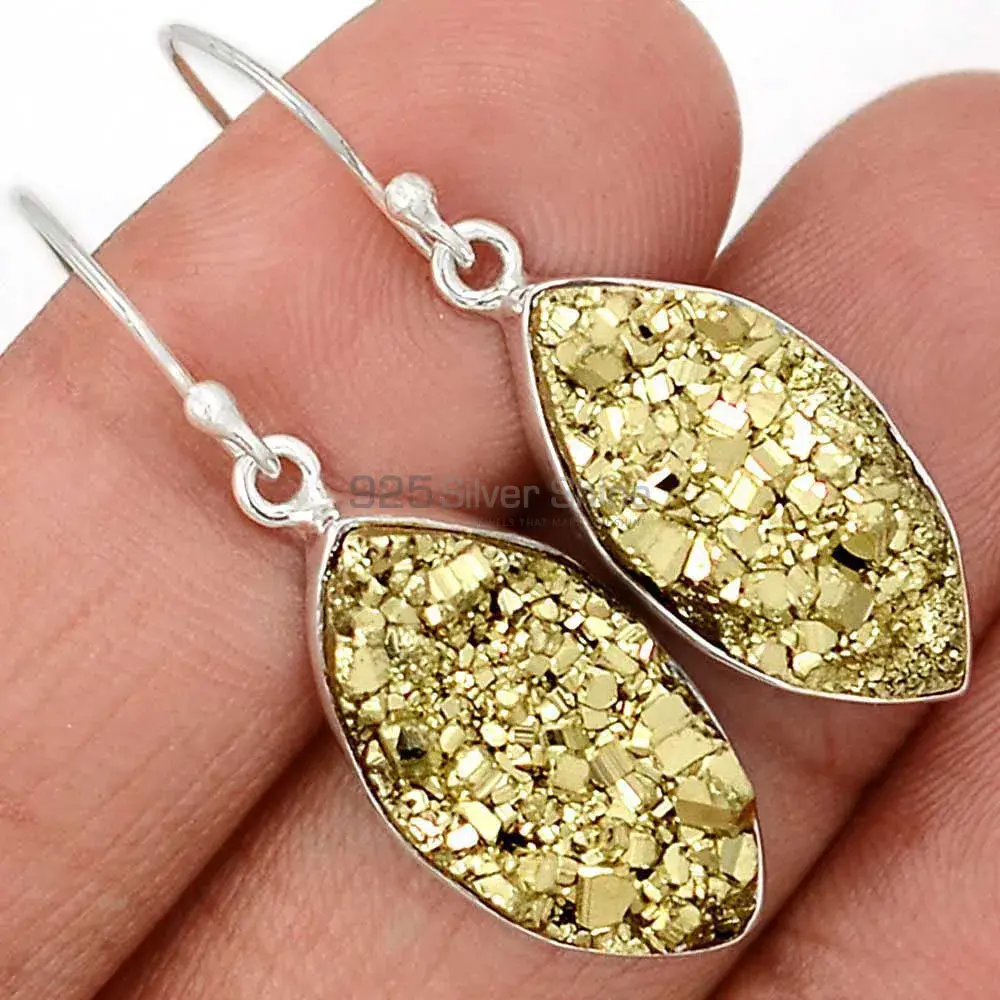 925 Sterling Silver Earrings In Druzy Gemstone Jewelry 925SE2376_1